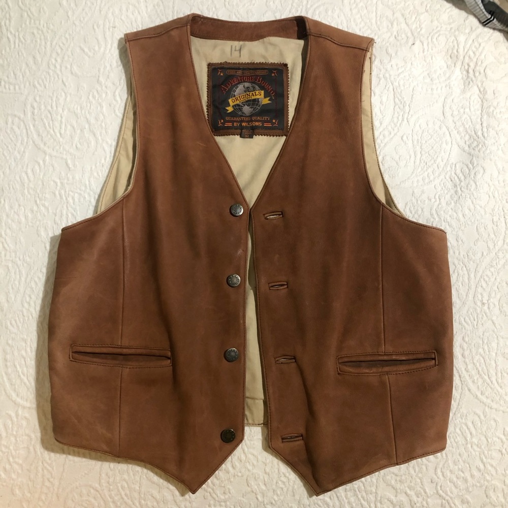 Vintage Wilson’s High Quality Leather Vest Men’s M